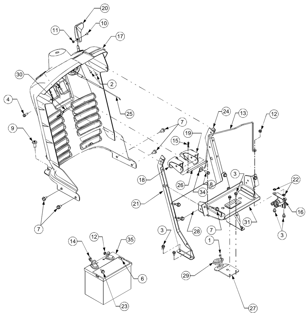 Dash Panel Diagram and Parts List for LT1018 13AB11CG710-13AB11CG712-13AL11CG710-13AL11CG712-13AX11CG710-13AX11CG712 Cub Cadet Lawn Tractor